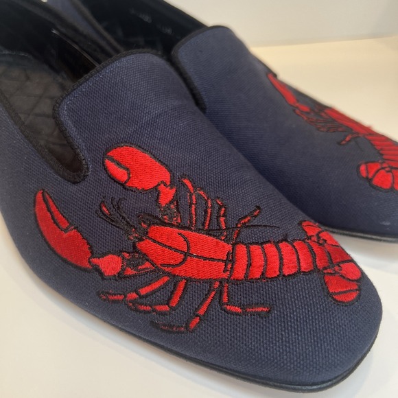 Peal & Co Brooks Brothers Lobster Embroidered Loafers Made England Mens 8.5 main image 11